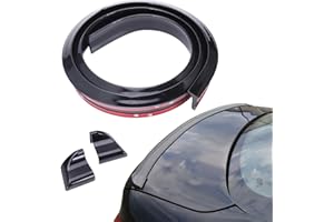 JMTBNO Universal Heckspoiler Auto 1,5 M Gummi Hintere Kofferraumspoiler Autodach Spoiler Lippe Streifen Wasserdicht Schutz Schwarz für Viele Fahrzeuge