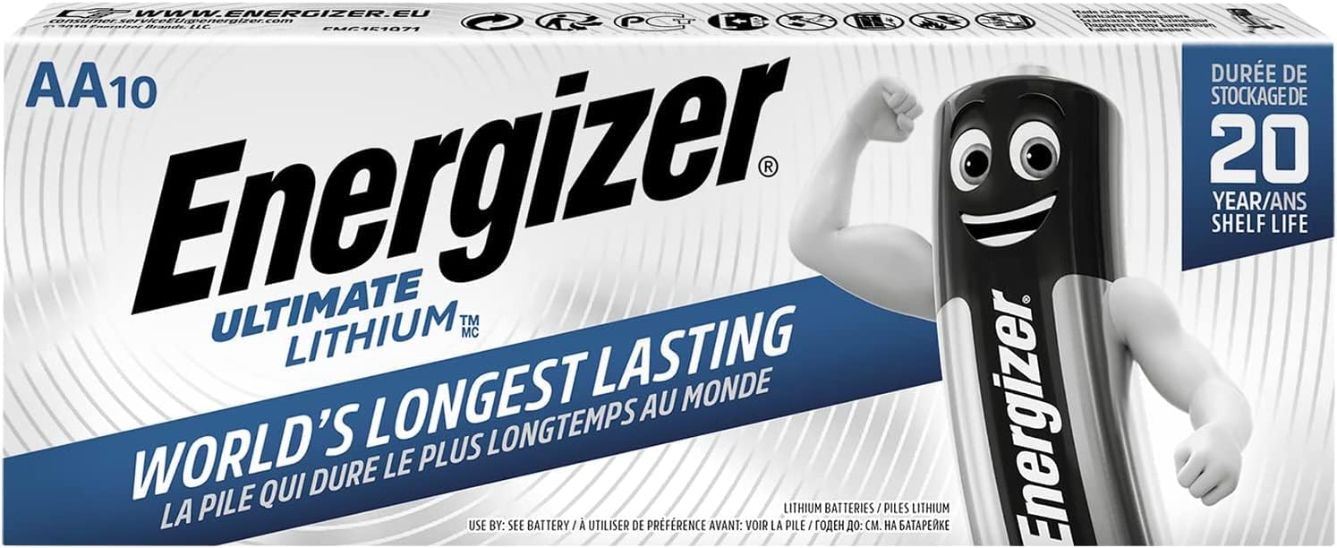 Energizer Ultimate 10 x 1.5V Lithium AA Batteries Cute Li-FES 2