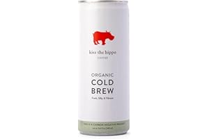 KISS THE HIPPO COFFEE Kiss the Hippo - Organic Cold Brew Coffee | Pack of 12