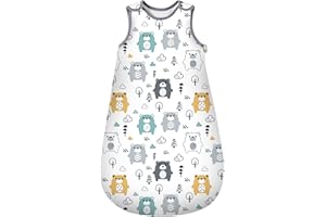 Mosebears Saco de Dormir para bebé de Invierno, 2,5 TOG, 100% algodón, Diferentes tamaños, Desde el Nacimiento hasta la Edad de 24 Meses, para Todo el año