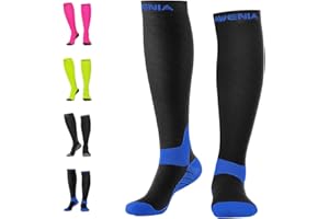 Awenia Calcetines de Compresión Deportivos Medias Transpirables para Hombres y Mujeres, Evitan el Sudor y la Fatiga, Protegen Las Articulaciones del Pie y la Pantorrilla, para Crossfit Fútbol