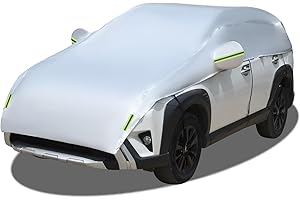 CNRONGLISW Telo auto, mezzo telo auto, impermeabile, antipolvere, antisporco, antineve, anti UV (SUV)