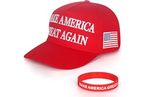 Sumyer Donald Trump MAGA Hat : Make America Great Again Casquette de baseball – Casquette Trump Merchandise 2024 avec bracelet pour homme et femme réglable pour l'extérieur 45-47 Rouge, Rouge, L