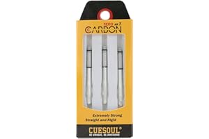 CUESOUL TERO AK7 Aste/Stelo per Freccette in Carbonio con Molla Integrata telescopica, Set di 3 Pezzi