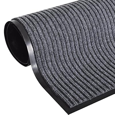 vidaXL Tapis d'entrée en PVC Gris 90 x 120 cm