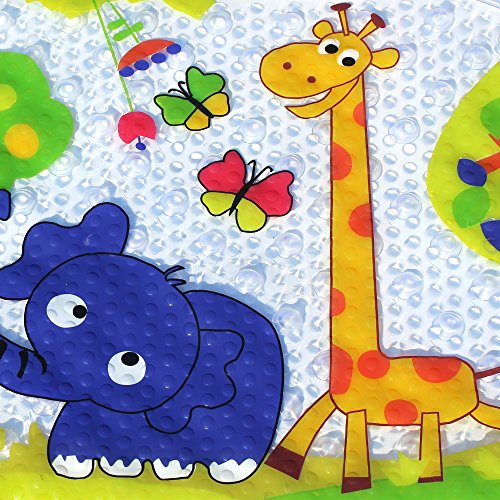 Badewannenmatte Wanneneinlage FüR Kinder Und Babies Aus Naturgummi Bietet ErhöHte Sicherheit FüR Sie Und Ihre Kinder im Bad 39X69CM (Zoo) - 8