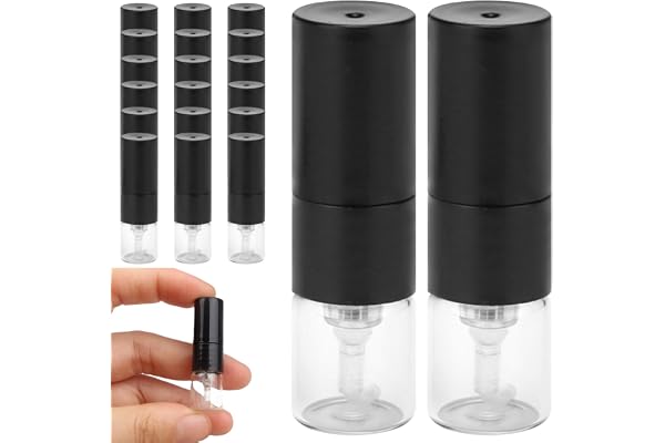 Faroby 20 st 1 ml parfymprovflaskor, glasatomizer påfyllningsbar läckagesäker tom minisprayflaska