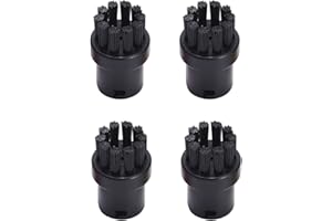 GÉNÉRIQUE Huayuwa Lot de 4 brosses rondes de rechange pour nettoyeur vapeur Karcher SC1 SC2 SC3 SC4 SC5 SC7 Noir