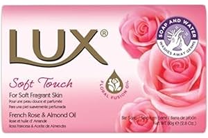 LUX Pink Soft Beauty Soap Bar - Indulgent Skincare for Face, Hands, Body - Enriched for Smooth, Radiant Skin - Gentle Daily Bath & Shower Soap w/Fresh Fragrance - Men & Women - 80g x 12