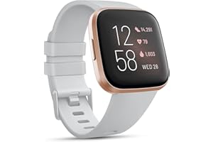 Vancle für Fitbit Versa Armband Damen Herren,Silikon Sport Ersatzarmbänder Uhrenarmband für Fitbit Versa 2 Armband/Versa/Versa Lite/SE Armband(S,Silber grau)