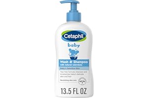 Cetaphil Baby Wash & Shampoo with Organic Calendula ,Tear Free , Paraben, Colorant and Mineral Oil Free , 13.5 Fl. Oz