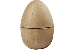 CRAFTY CAPERS 12cm Two-Part Paper Mache Easter Egg | Papier Mache Shapes | Papier Mache Shapes