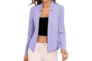 FWAY Blazer for Women Long Sleeve Suit Jacket Open Front Cardigan Casual Blazers for Ladies Work Office Suit Bolero Plus Size