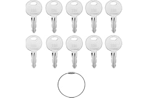 DHEISHA Ignition Starter Keys,10Pcs 1051 Keys for Heavy Machinery 1051 Key Thwaites Dumper Replacement T104633 Compatible with Thwaites Dumpers, Tri Mark, and Lucas