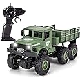 XINGRUI 50 Minutes Playing Time RC Military Truck, JJRC Q69 Off-Road Remote Control Car 2.4Ghz 4WD 1:18 Scale Toy Vehicle for Kids Children Boy Gift