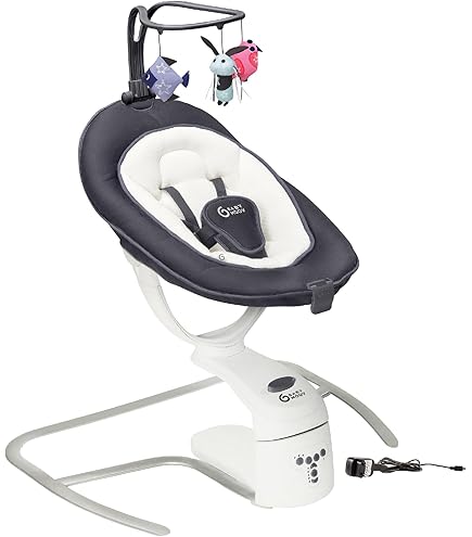 Ixdregan Hamaca para Bebé, Bluetooth Habilitado Eléctrica Silla Mecedora para 0-9 kg de Bebé Funcionamiento con App y Mando a Distancia Balancin para Bebes Arco Regulable, con Melodias