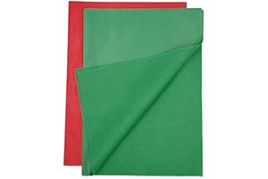ADQUATOR 50pcs 50×35cm Red Green Tissue Paper,Wrapping Paper Bulk for DIY Gift Wedding Birthday DIY Christmas Decorations