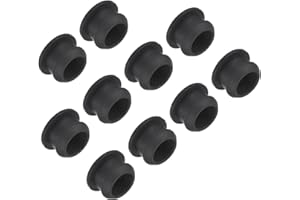 TOP-VIGOR 10Stk Silikon Einrastende Lochstopfen – 12.5mm Durchmesser – Gummi Panel Abdeckkappen Rund – wasserdichte Dichtungsstopfen Für Küche, Badezimmer, Garagen – Schwarz