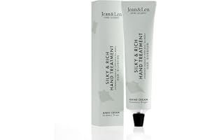Jean & Len Silky & Rich Treatment Rosemary & Ginger, 75 ml | Rik handkräm för mjuka händer, 100 % återvinningsbar aluminiumtub, utan parabener & silikoner