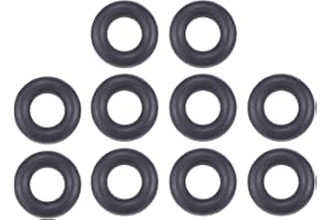 UHATa Fluorine Rubber O-Ring 4mm ID, 8mm OD, 2mm Width Gasket Round FKM O Rings Washer Sealing-Applications for Auto Plumbing Faucet Air Gas Repair-[Qty 10 Black]