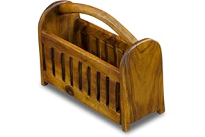 Kinaree Massivholz Zeitungsständer - 42 cm Zeitunghalter Zeitschriftenständer Akazie