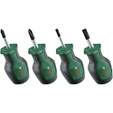 Bosch Tornavida G&uuml;d&uuml;k Seti 4 Par&ccedil;a (Sıkı Alanlarda Sabitlemek i&ccedil;in Kompakt Tornavidalar; PH/SL; S2 &Ccedil;elik; Y&uuml;ksek Tork; Renk K