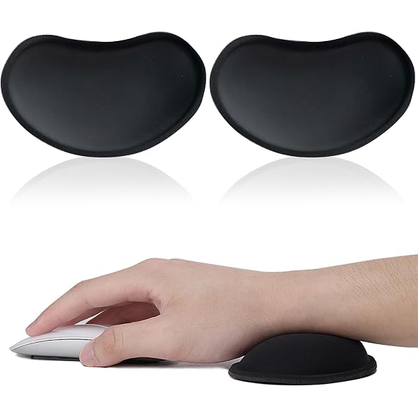 Set De 2 Repose-poignets Clavier Et Souris - Tissu Doux, élastique - Pour Bureau, Prévention Des Douleurs