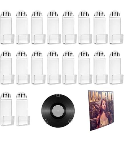 Dewocke Supporto da parete per dischi in vinile, 12 pezzi