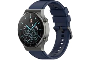 TECINITY Pasek kompatybilny z Huawei Watch GT2 / GT2 Pro / GT3, 22 mm, silikonowy do Samsung Galaxy Watch 3 45 mm / 46 mm