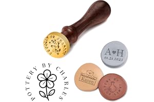 Anpassad keramikstämpel för lera personlig keramisk stämpel med namn logo initialer monogram design ord datum handgjorda kruk
