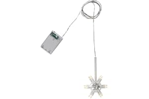 EGLO LED Pendelleuchte Lighty, Schnurpendel für helle Papiersterne, batteriebetriebene Hängelampe aus Kunststoff, Lampenaufhängung mit Timer, Deko Wohnzimmer, warmweiß, 8,5 x 14,5 cm