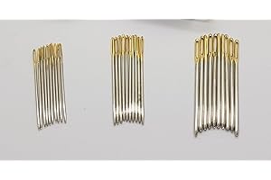 PAZAZZ Cross Stitch Needles Sizes 22 24 26 Set of 30 Gold Tail Embroidery Tapestry