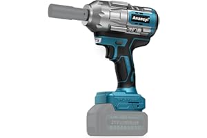 Anancyi Cordless Impact Wrench 1300Nm Adjustable Torque for Trucks Cars, 1/2 Inch Brushless Motor Rotary Impact Wrench（Without Battery）