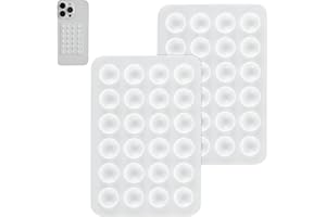 Gjinxi 2 Stück Silikon Handyhalterung Silikon-Saugnäpfe Doppelseitiger Handy Saugnapfhalter Saugnapf Mehrzweck Handyhalterung Anti-Rutsch-Handyhalter für Selfies und Videos(Transparent)