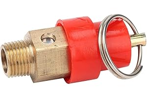 KUULEYN valvola pressione aria,Valvola di rilascio della pressione, 3 pezzi 8KG valvola di sicurezza in ottone compressore d'aria Valvola limitatrice di pressione Regolatore della valvola rilasc(G1 / 4 '')