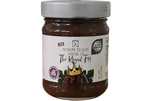 To Filema tis Lelas Handgemachte Feigenmarmelade ohne Zuckerzusatz „The Royal Fig“ 240 g | Gesüßt mit Traubensaft (low-GI) | 100% griechische Feigen | Traditionell gekocht | Vegan & glutenfrei