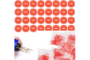 ZhanshuidefaQ About 7000 Pcs Fishing Pellet Baits Bands Match Coarse Fishing Terminal Tackle Micro Bait Bands Banding Fishing Terminal Tackle(50 Bags, Red)