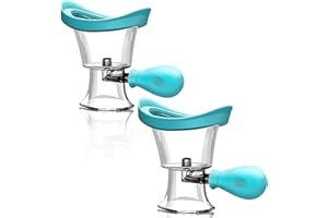 CWAWF 2 x Augenwaschbecher, Augenwasch-Set, verbessertes manuelles Luftdruck-Augenreinigungsbecher-Werkzeug für effektive Augenreinigung, beruhigende müde Augen