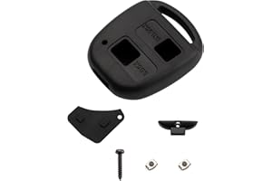 Konuooer Scocca Guscio Chiave Per Toyota Yaris Telecomando 2 Tasti Compatibile Per Tarago Corolla Rav4 Celica Auris Tundra, Completo di Pulsanti In Gomma e Vite Nero
