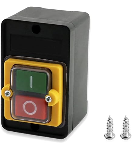 Pulsante Start/Stop KJD12 NVR 4 Pin - Per Macchine Legno E Metallo 250V - Foto 4