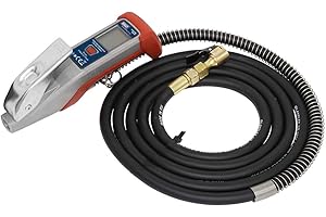 Sealey SA375 - Gonfiatore Digitale per Pneumatici con Tubo da 2,7 m e connettore a Clip