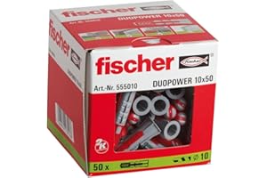 Fischer Duopower Kołki, Szary, Ø10 x 50 Szt.