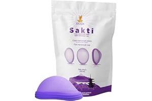 SNADI Sakti Mestrual Disc - coppetta mestruale in silicone ultrasottile, piatta e riutilizzabile. Facile da indossare e da togliere. Vestibilità perfetta, per donne attive. 50 ml