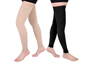 ‎EVOLYLINE Evolyline 2Paare Medizinische Kompressionsstrümpfe Damen Herren Klasse 1 Thrombosestrümpfe Damen 15-20mmHg, Lang Trombosestruempfe Flug Compression Socks, Stützstrümpfe für Krampfadern, Ödemen, Dvt