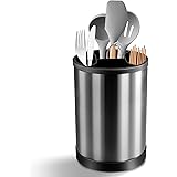 Vusddy Portautensili da Cucina, Organizer Cucina Adatto per Utensili E Posate, Portautensili da Cucina Acciaio Inossidabile, 