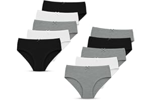 Belvian Girls Pack of 10 Briefs Underwear Knickers 100% Cotton
