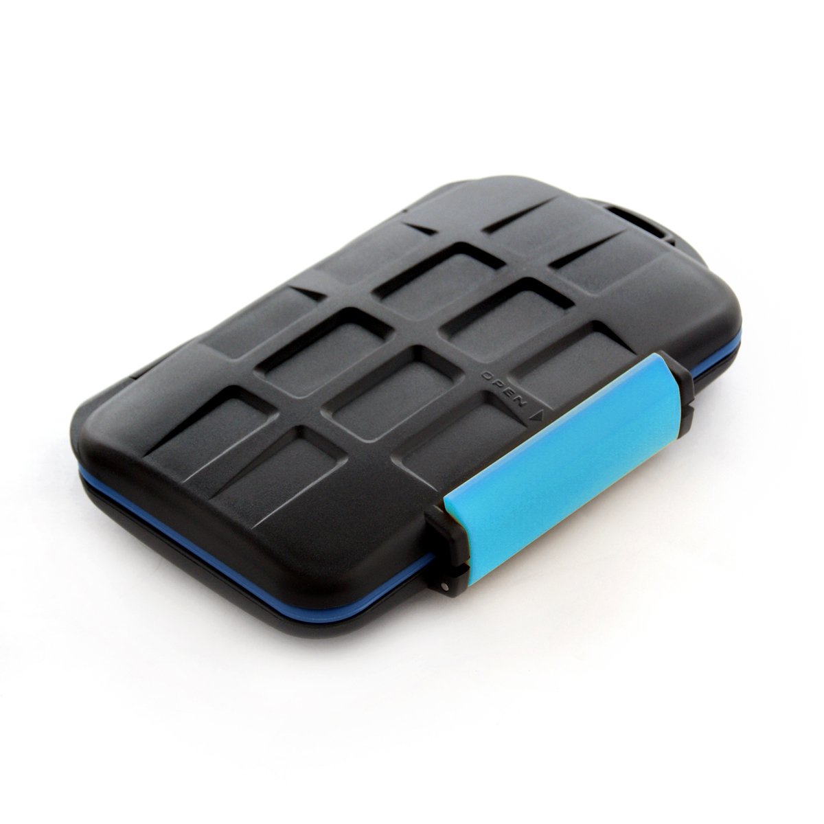 JJC 4X CF and 8X SD Memory Card Case Holder (Blue), Black
