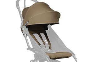 Pack couleur BABYZEN YOYO 6+, Toffee - Textile uniquement: Coussin d’assise, capote assortie et poche arrière zippée - Requiert un cadre YOYO2 (vendu séparément)