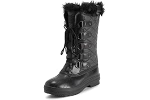 Polar Femmes Matelassée Grand Neige Imperméable L'hiver Fausse Fourrure Semelle En Caoutchouc Botte