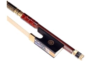 AMZZ Advanced 4/4 Pernambuco Violin Bow – Handmade, Lightweight & Balanced, Real Horsehair for Deep, Powerful Tone – for Advanced Violinists